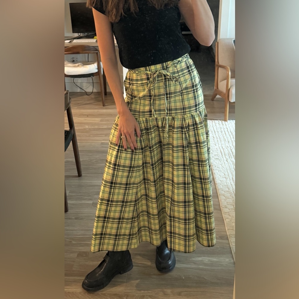 Derek lam 10 Crosby milly plaid skirt with belt